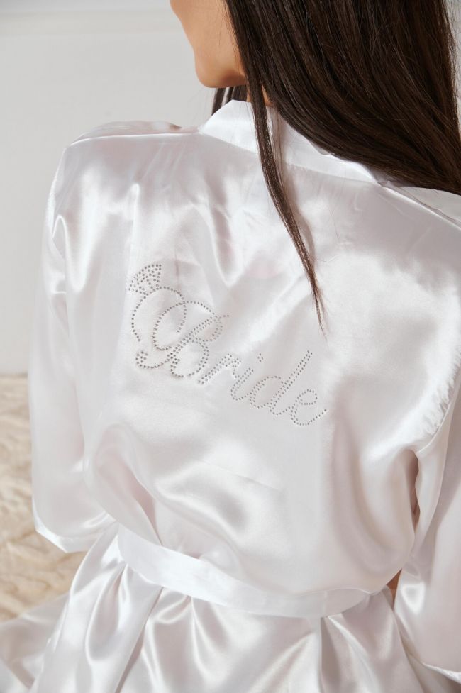 Σατέν ρόμπα με logo Bride