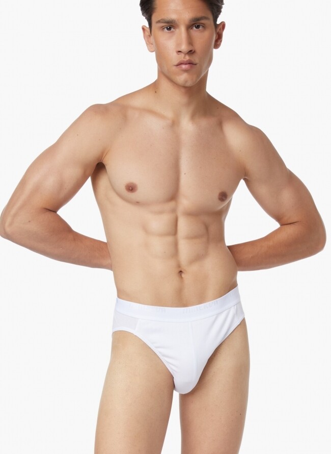 Men's briefs with external elastic in economical package of 2 pieces 90-21032