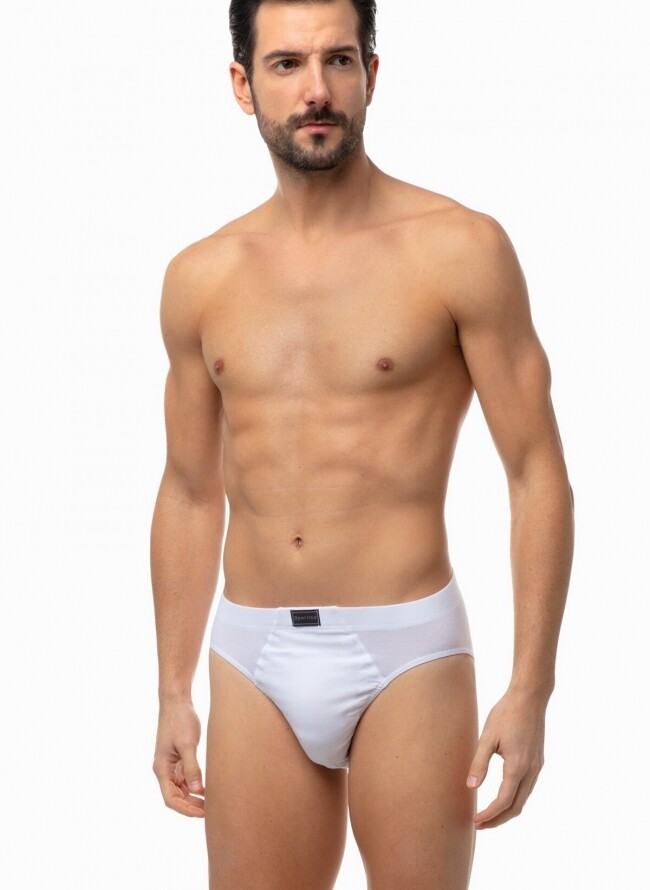 Men's sporties briefs with inner rubber in economical package of 3 pieces 90-23027