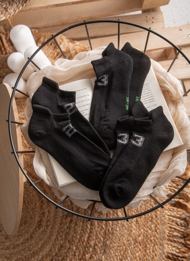 Мъжки къси спортни чорапи икономичен пакет 3 чифта
