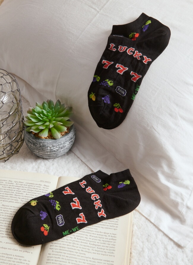 Me-We Men's ankle socks with patterns