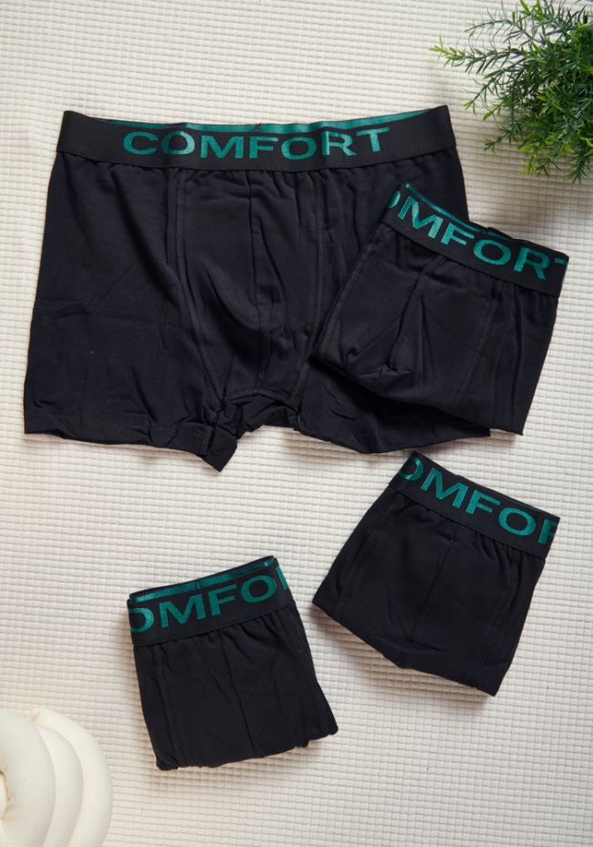 Boxer ανδρικό με εξωτερικό λάστιχο με logo Comfort (Οικονομική συσκευασία 4 τεμαχίων)
