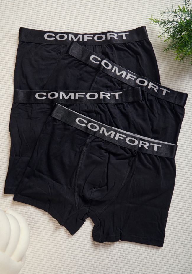 Boxer ανδρικό με εξωτερικό λάστιχο με logo Comfort (Οικονομική συσκευασία 4 τεμαχίων)