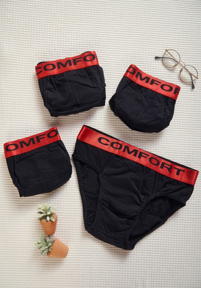 Σλιπ ανδρικό με εξωτερικό λάστιχο με logo Comfort (Οικονομική συσκευασία 4 τεμαχίων)