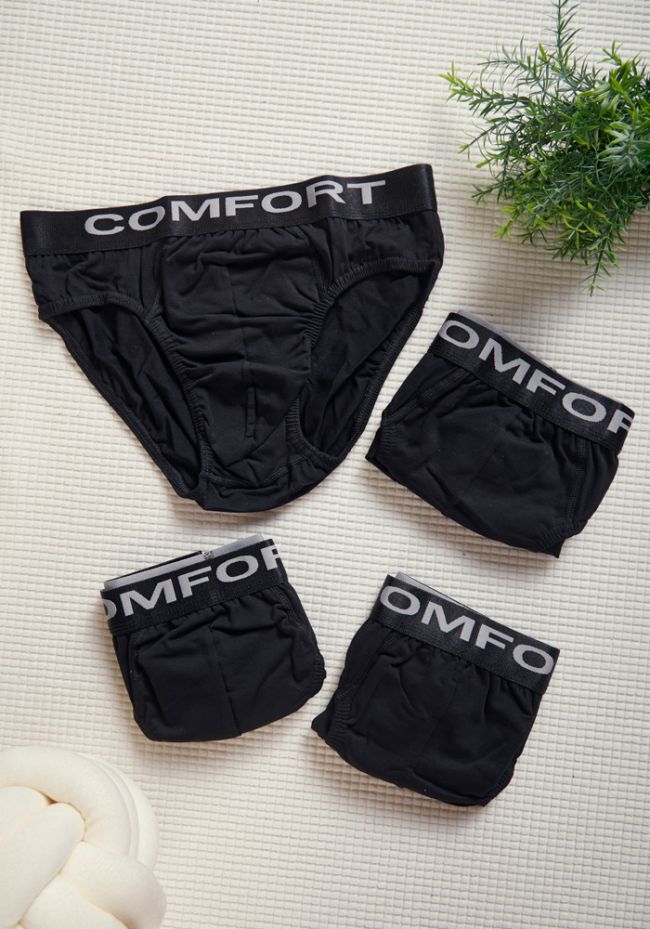 Σλιπ ανδρικό με εξωτερικό λάστιχο με logo Comfort (Οικονομική συσκευασία 4 τεμαχίων)